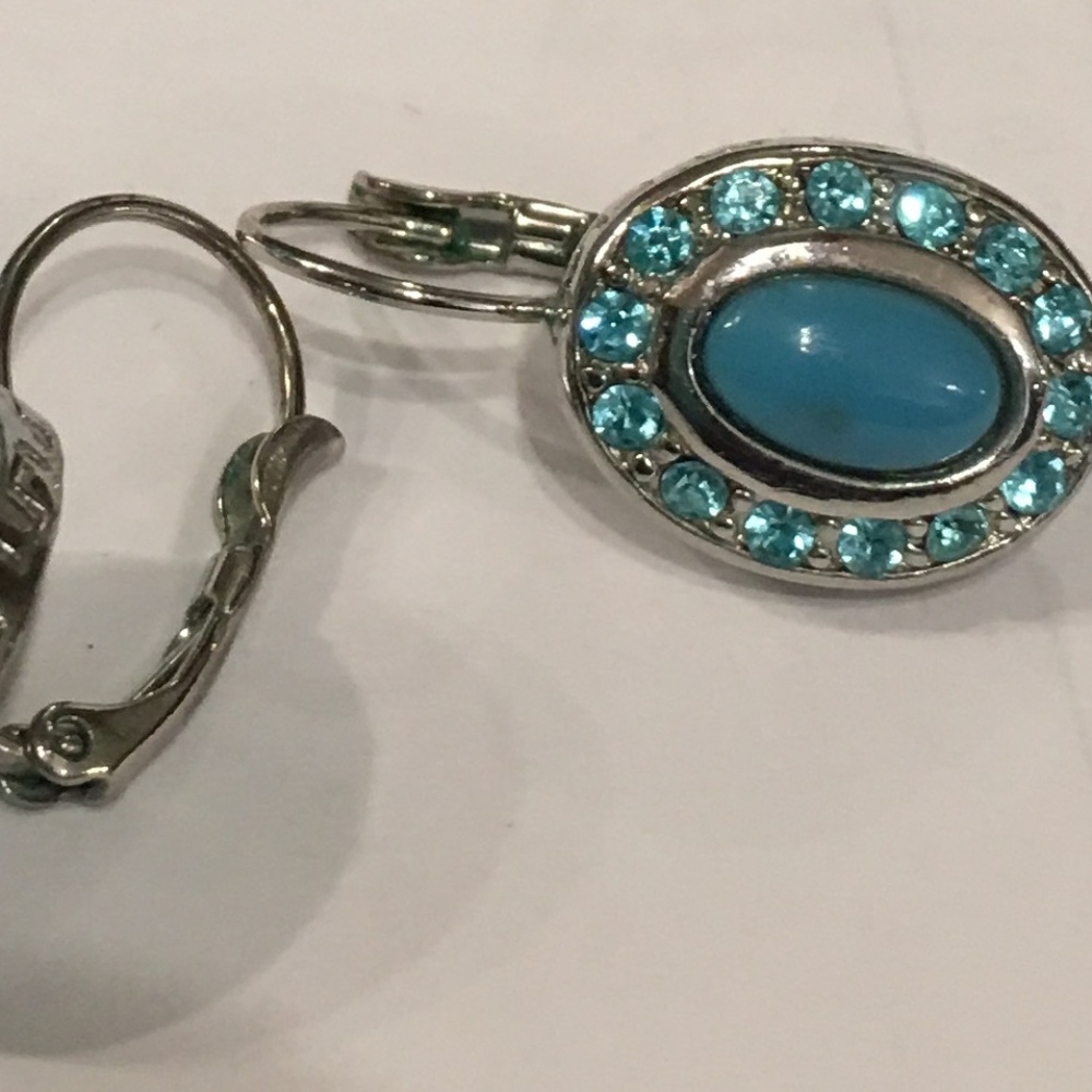 Drop Rhinestone Earrings - Picture 2 of 3